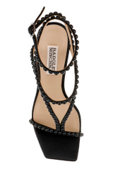 Black | Gianni Strappy Square Toe Heels Top