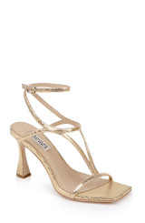 Gold Lizard | Gianni Strappy Square Toe Heels Front Side