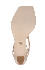 Soft Nude | Gianni Strappy Square Toe Heels Sole