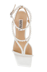 White | Gianni Strappy Square Toe Heels Top