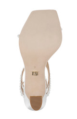 White | Gianni Strappy Square Toe Heels Sole