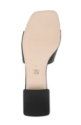 Black Crepe | Giorgia Low Block Slide Sandals Sole