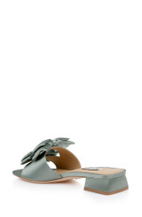 Sage | Giorgia Low Block Slide Sandals Back Side
