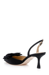 Black | Giovanna Bow Slingback Pumps Back Side