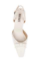 White Leather | Gizelle Square Toe Pumps Top