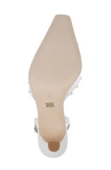 White Leather | Gizelle Square Toe Pumps Sole