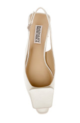 Ivory | Gracen Block Heel Slingback Pumps Top