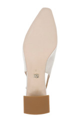 Ivory | Gracen Block Heel Slingback Pumps Sole