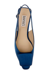 Navy | Gracen Block Heel Slingback Pumps Top