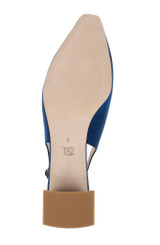 Navy | Gracen Block Heel Slingback Pumps Sole