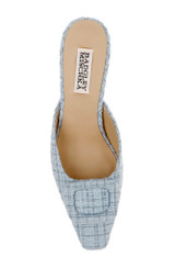 Blue Multi | Graylynn Mid Heel Square Toe Mules Top