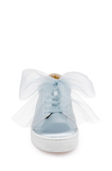 Moonstone Blue | Gem Dressy Satin Sneakers Front