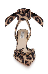 Natural Leopard | Vania Leopard Print Ankle Tie Pumps Front