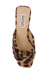 Natural Leopard | Vayla Ruched Block Heel Mule Sandal Top