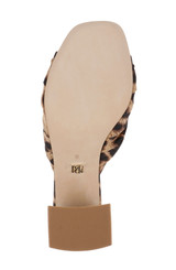 Natural Leopard | Vayla Ruched Block Heel Mule Sandal Sole