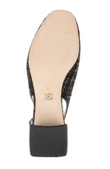 Black Multi | Veera Tweed Slingback Pumps with Pearl Detail Sole