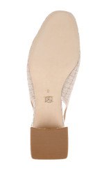 Cream Multi | Veera Tweed Slingback Pumps with Pearl Detail Sole