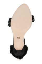 Black | Venus Sequin & Crystal Ankle Strap Heels Sole