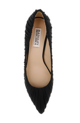 Black Fabric | Verity Ruched Kitten Heel Pumps Top