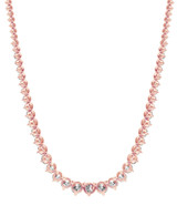 Rose Gold | 15CTTW Diamond Graduated Collar Necklace Back