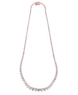Rose Gold | 15CTTW Diamond Graduated Collar Necklace Side