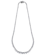 White Gold | 15CTTW Diamond Graduated Collar Necklace Side