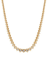 Yellow Gold | 15CTTW Diamond Graduated Collar Necklace Back