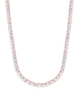 Rose Gold | 28 1/2CTTW Diamond Tennis Necklace Front