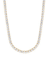Yellow Gold | 28 1/2CTTW Diamond Tennis Necklace Front