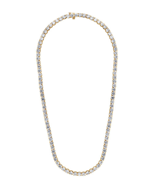 Yellow Gold | 28 1/2CTTW Diamond Tennis Necklace Alt Front