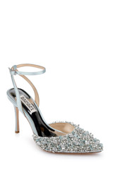 Mist Blue | Nicolitie Crystal & Pearl Covered Stiletto