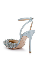 Mist Blue | Nicolitie Crystal & Pearl Covered Stiletto