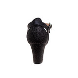 Black | Girls' Diamante Buckle Dress Heels