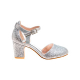 Silver | Girls' Diamante Buckle Dress Heels