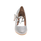 Silver Glitter | Girls' Glitter Block Heel Dress Shoes