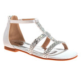 White | Girls’ Gladiator Sandals