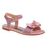 Pink | Girls’ Open-Toe Glitter & Bow Sandals