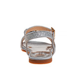 Silver | Girls’ Open-Toe Glitter & Bow Sandals