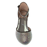 Black | Girls’ Studded Block Heeled 2-Piece Dress Shoe