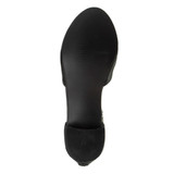 Black Patent | Girls’ Low-Heeled Signature Dress Shoe with Rhinestone Ankle Strap