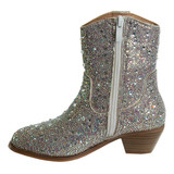 Silver | Girls’ Sparkly Cowgirl Boots