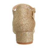 Light Gold | Girls’ Glittery Low-Heeled Dress Shoes