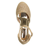 Light Gold | Girls’ Glittery Low-Heeled Dress Shoes