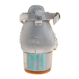 Silver | Girls' Slingback Pump Dress Heels Back