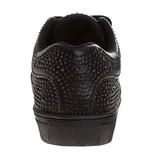 Black | Girls' Crystal Rhinestone Sneakers Back