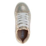Gold | Girls' Crystal Rhinestone Sneakers Top