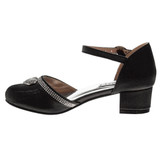 Black | Girls' d'Orsay Dress Shoes Left Side