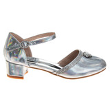 Silver Holographic | Girls' d'Orsay Dress Shoes Right Side