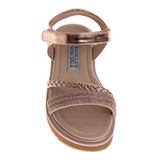Rose Gold | Girls' Lug Sole Platform Sandals Front