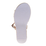 Silver | Girls' Metallic and Raffia Sandals Sole